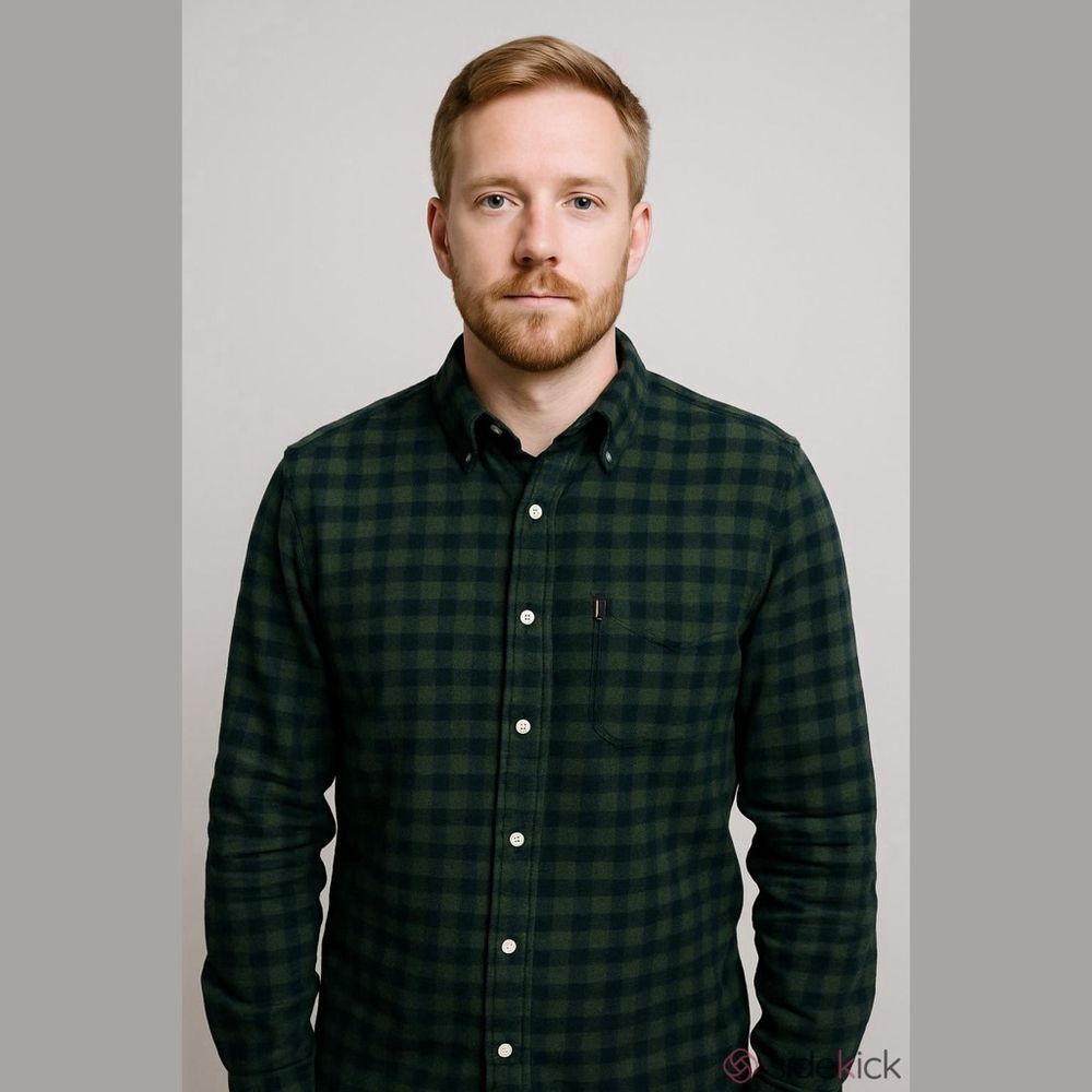 Chaps Men's Shirt Green Black Plaid Button Down 2XL
